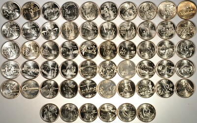 米国◆◆1999-2009-D ワシントンクォーター硬貨56枚セット◆◆ 1999-2009 25C P or D State Quarter sets UNC (56 coins) | eBay