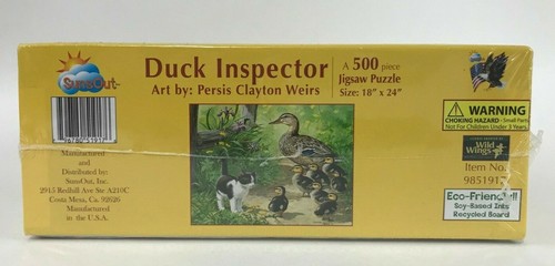 SunsOut Puzzle 500 Pezzi 'Ispettore Anatra' di Persis Clayton Weirs - Nuovo - Foto 5 di 6