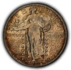 1927 25c Standing Liberty Silver Quarter - Original Toning - AU/UNC - SKU-B5567