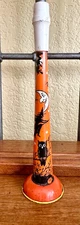 VINTAGE T COHN HALLOWEEN TIN HORN NOISEMAKER  Witch Owls Bats Moon Stars