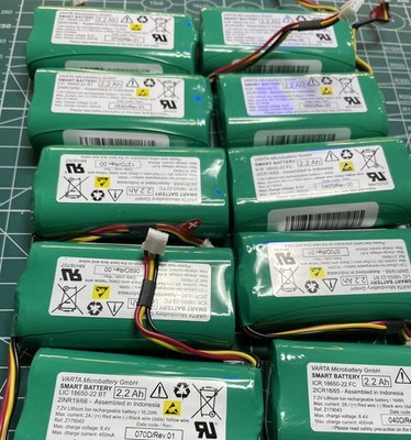 10x Lithium Ion Akkublocks 2200mAh * Varta * Markenakkus * 18650