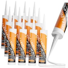 PC Self Leveling RV Roof Sealant Lap for RV Roofs, White Flexible Repair 12