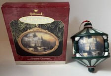 THOMAS KINKADE Hallmark Keepsake Victorian Christmas Ornaments Lot of 2 Vintage