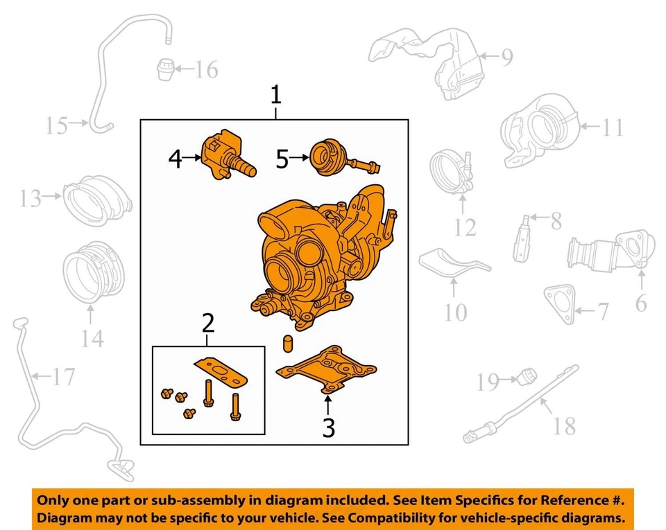 Ford F350 Super Duty 2011 turbocompresor fabricante de equipos originales 301 k millas - LKQ419693228 Foto 4 de 4