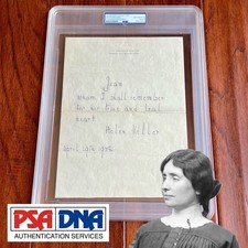 HELEN KELLER Autograph HANDWRITTEN NOTE Signed and Inscribed 1938 * PSA