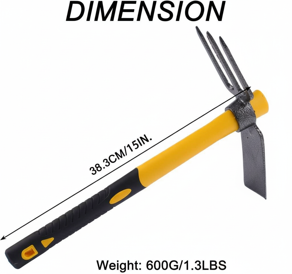 Digging Rake Head 3 Sprongs Hoe Garden Rake with 15