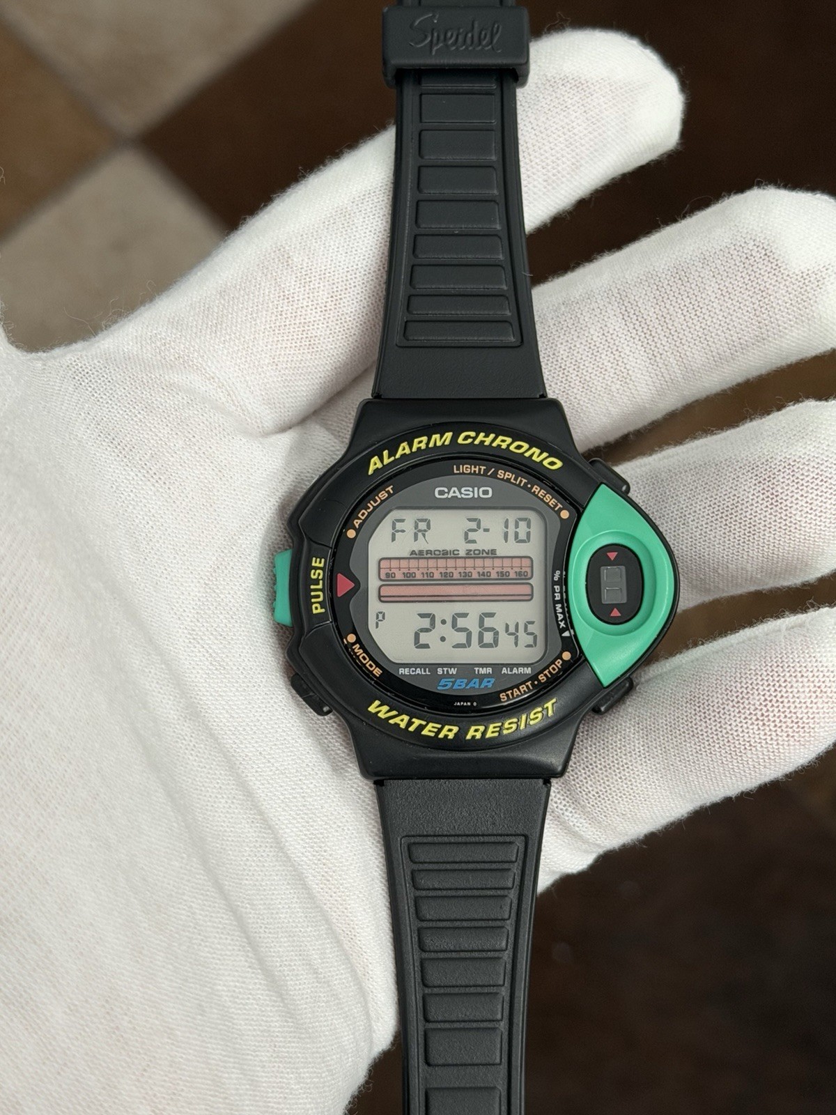 Rare Vintage Casio JP-200W Aerobic Pulse Monitor Men’s Digital Sports Watch JDM