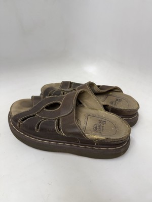 Vintage Dr Marten Fisherman Sandals Brown Leather Mens 10 England 90s Y2K Chunky Vintage Dr Doc Martens Brown Leather Mens Fisherman Chunky  main image 3