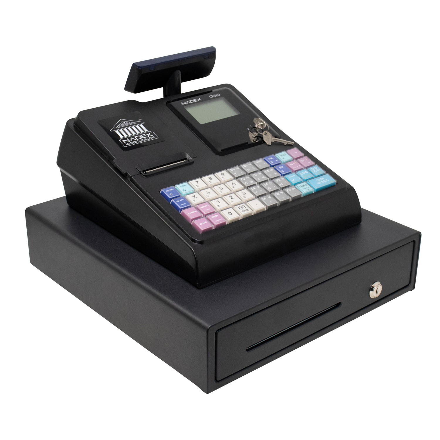 NADEX COINS NXTE-1376 CR360 Thermal-Print Electronic Cash Register (Black)