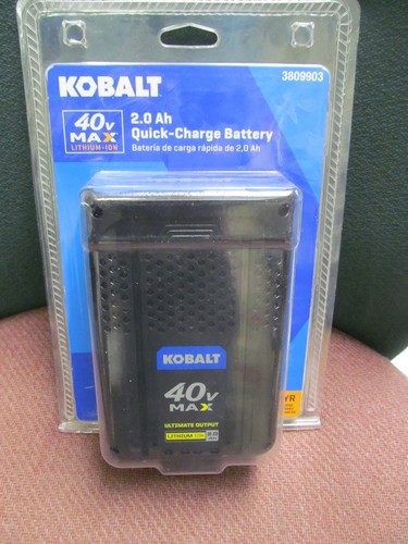 BRAND NEW KOBALT 3809903 40V VOLT MAX LITHIUM ION 2.0Ah QUICK CHARGE BATTERY