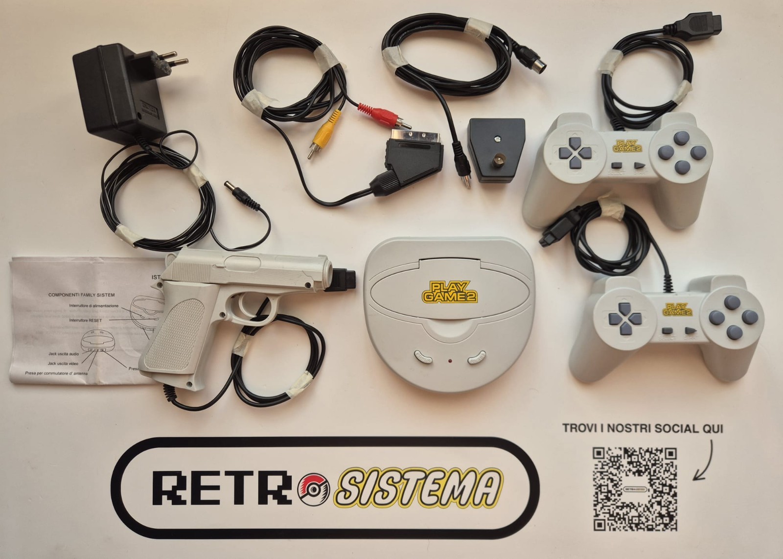 Console plug & play Play Game2 vintage retro + 2 controller e pistola LEGGI BENE