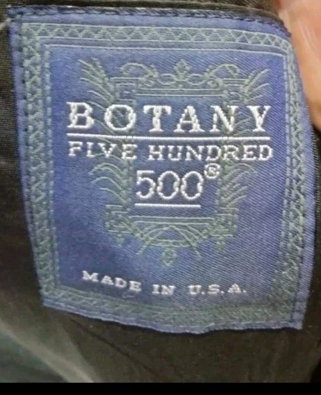 Botany 2 Piece Men's Pinstripe Suit Pants 38/30 With Cuff Jacket 38 Made In USA - Image 3 of 4