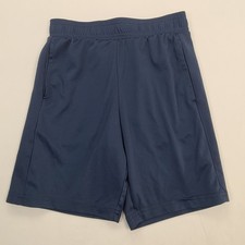 Athletic Works Shorts Mens Medium Blue Athletic Stretch Mesh Lined Drawstring