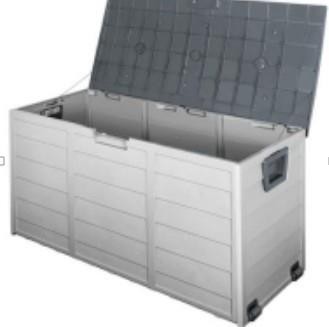 Storage Deck Box Resin Garden Outdoor Backyard Organizer 75 Gal Bin Waterproof