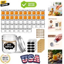 Small Mason Jars 2 oz, 48 Pcs Mini Mason Containers, Small Canning Jars, Mini...