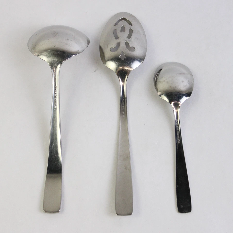 Set of 3 Duchess Serving Spoons DCS1 Stainless Steel Gravy Ladle Slotted Sugar - Image 2 of 4