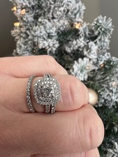 14K 3/4 Carat Princess Cut Diamond Engagement Ring  Bands