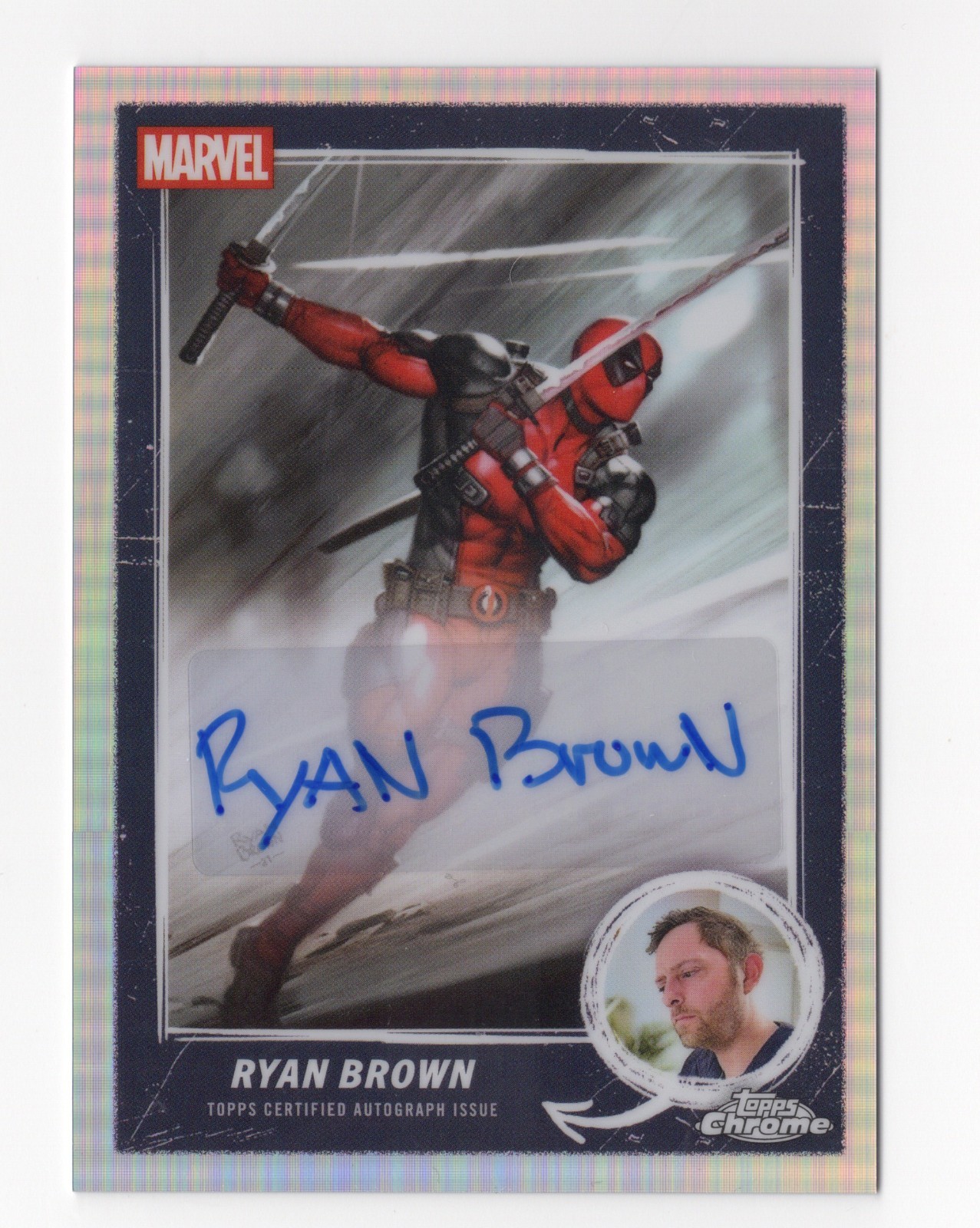 Ryan Brown Artist 2025 Topps Chrome Marvel Deadpool Autograph Card Auto #MCBA-RB