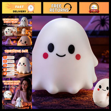 Large Ghost Squishy Fidget Toy - Cute Halloween Stress Relief Squeeze Toy 2026