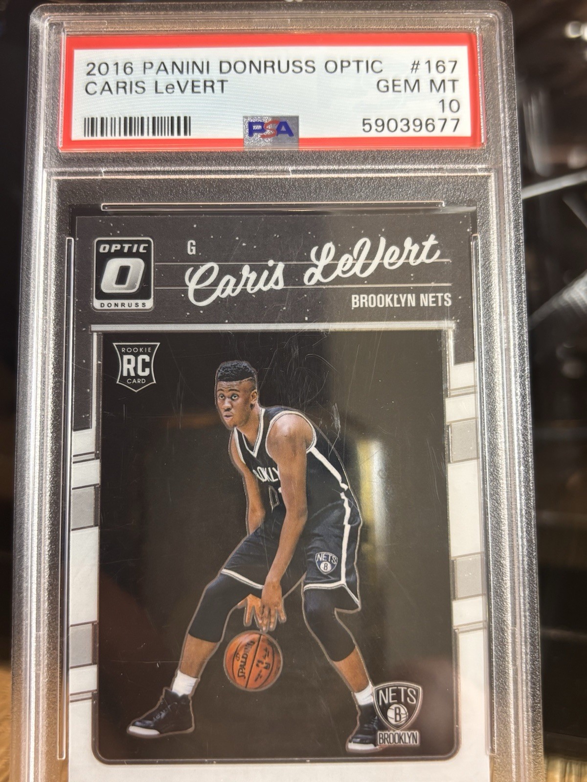 2016-17 Donruss Optic Caris Levert Rookie RC #167 PSA 10 GEM MT Nets
