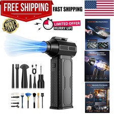 Compressed Air Duster, 130,000RPM Ultra-Powerful Cordless Electric Air Duster...