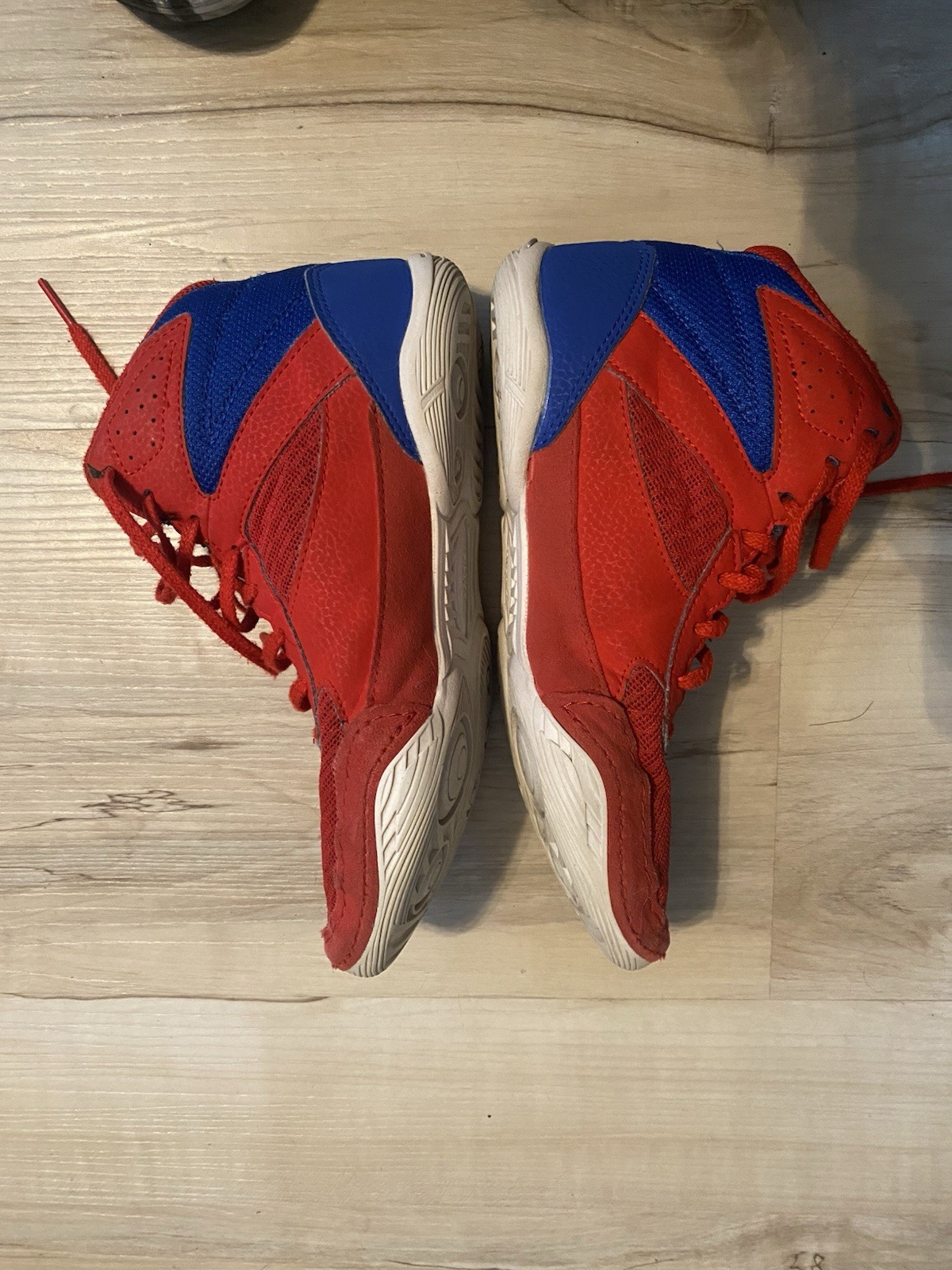 ASICS Matflex 6 Youth Wrestling Shoes Red/White/Blue, Size 5 thumbnail 3