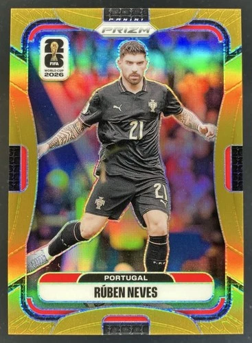 2026 Panini Prizm World Cup Ruben Neves Gold /10 #370 Portugal