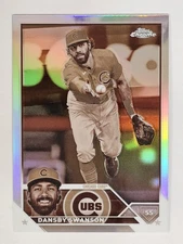 2023 Topps Chrome #144 Dansby Swanson Sepia Refractor MLB Chicago Cubs