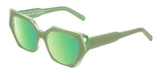 Reptile Cryptodira Polarized Sunglasses 3-Tone Crystal/Green Mirror Women Sunnie