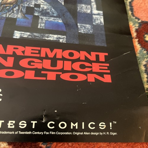 Aliens Predator Dark Horse Comics Chris Claremont Promo Poster 1993 Guice Bolton - Picture 6 of 11