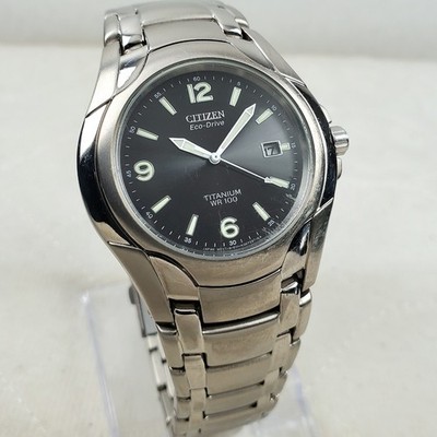 CITIZEN ECO-DRIVE ALL TITANIUM E111-K006368 WR 100M DATE 40MM MEN'S WATCH 