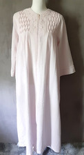 Vintage Miss Elaine Pink Seersucker Lounge Robe Size Small Zip Front Cottagecore