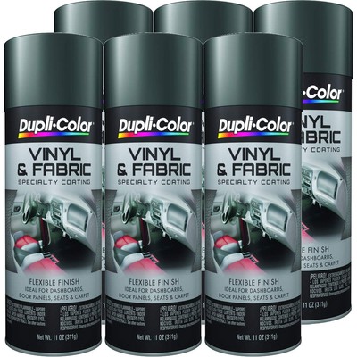 Duplicolor HVP111 (6 Pack), Vinyl & Fabric Spray Paint, Charcoal Gray, 11oz