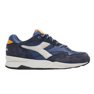 Diadora Heritage Shoes Eclipse Premium Trainers Leather Blend Blue Man