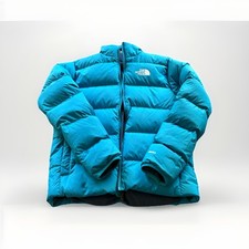 North Face Blue Puffer Jacket Youth XL Reversible