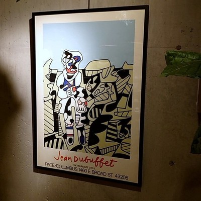 Jean Dubuffet 1974 Silkscreen Print Exhibition Poster Made in USA