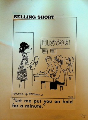 Selling Short Original Comic Strip Art 1980s History Teacher Put on Hold
