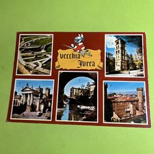 VECCHIA IVREA VIAGGIATA - CARTOLINA A COLORI COLLEZIONE