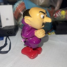 Galoob Peyo 1982 Plastic Gargamel Wind Up Toy Figure Made in Hong Kong