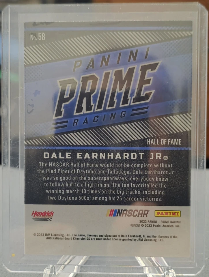 Dale Earnhardt Jr.  2023 Prime Racing #58-  Hall Of Fame  03/25 Dale Sr Door Num - Image 2 of 2
