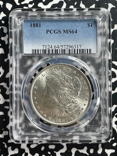 1881 U.S. $1 Morgan Dollar PCGS MS64 Lot#G609 Silver! Choice UNC!