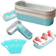 12Pack Mini Loaf Pans with Lids and Spoons