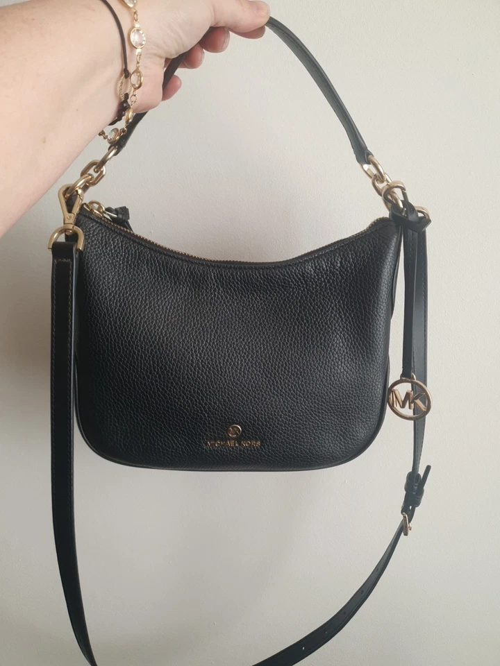Michael Kors Kelsey Small Black Leather Shoulder Crossbody Bag - Image 4 of 4
