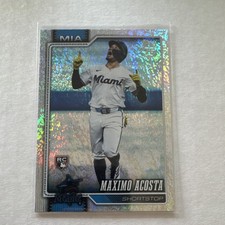 Topps 2026 Series 1 Maximo Acosta Rookie Holo Foil Parallel #172 Miami Marlins 