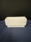 Fenton Hobnail Rectangular Planter  10" By 4.5" White Milk Glass