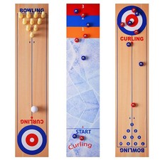3 In 1 Table Curling Game Bowling Shuffleboard Table Set Family Games For Home
