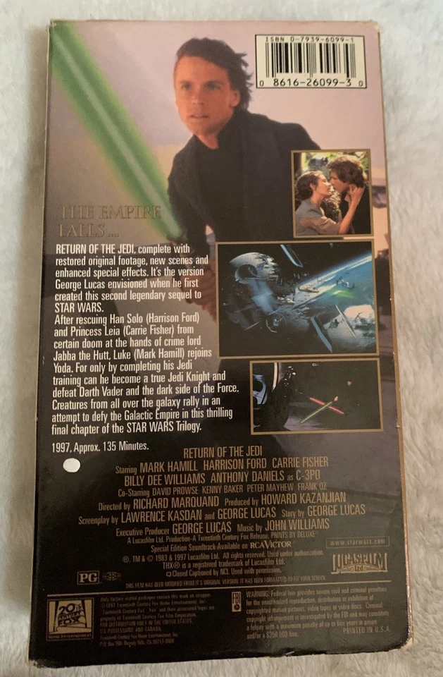 Star Wars Trilogy 1990 Theatrical VHS Trilogy Special Edition Box Set - Bild 4 von 4