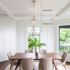 Modern Crystal LED Ceiling Light Chandelier Glass Hanging Pendant Fixture