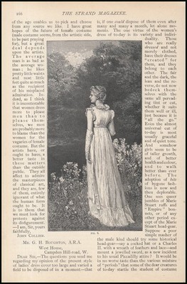 LETTERS FROM ARTISTS ON LADIES DRESS : G.D. LESLIE ; G.F. WATTS ; HON. JOHN COLL