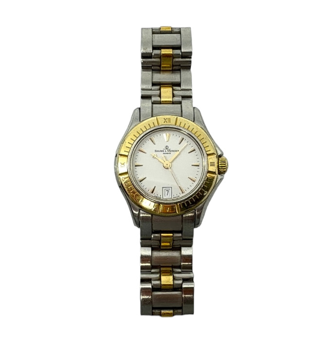 MV045047 &amp; &amp; Ref: Malibu Watch Mercier Quartz 18K Stainless YG Baume - vintagewatches.pk